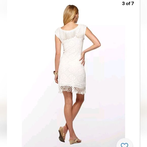 Lilly Pulitzer Adabelle Crochet Tasseled Crochet Dress Size XS - Picture 2 of 8